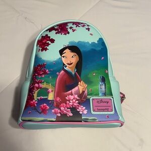 Disney Loungefly Mulan 25th Anniversary Backpack - Blue and Pink